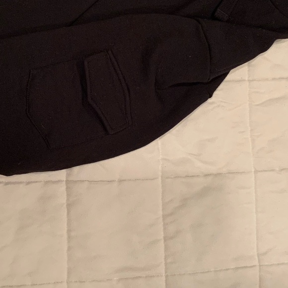 Cropped Black Hoodie w/ Arm Pocket - Picture 5 of 7